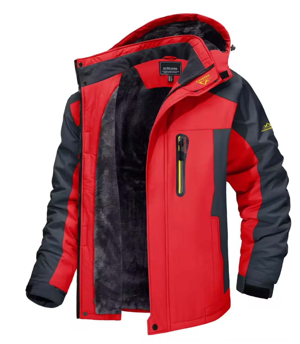 TACVASEN Men's Winter Skiing Jackets Water Resistant Fleece Coats Insulated Thermal Snowboard Jacket Parka Raincoat with Hood