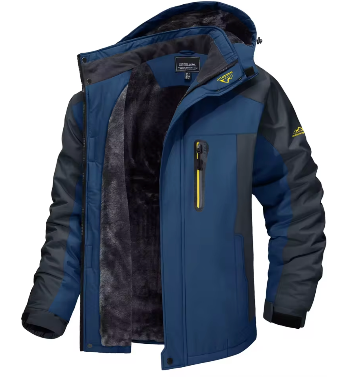 TACVASEN Men's Winter Skiing Jackets Water Resistant Fleece Coats Insulated Thermal Snowboard Jacket Parka Raincoat with Hood