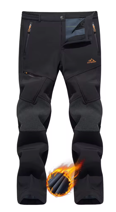 TACVASEN Men's Skiing Snow Pants Fleece Lined Waterproof Winter Insulated Hiking Pant for Outdoor Work Hunting Cargo