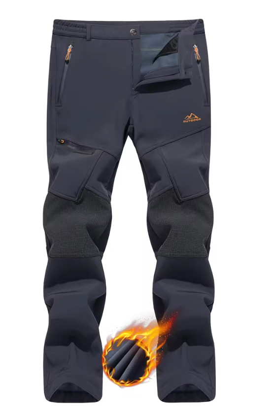 TACVASEN Men's Skiing Snow Pants Fleece Lined Waterproof Winter Insulated Hiking Pant for Outdoor Work Hunting Cargo
