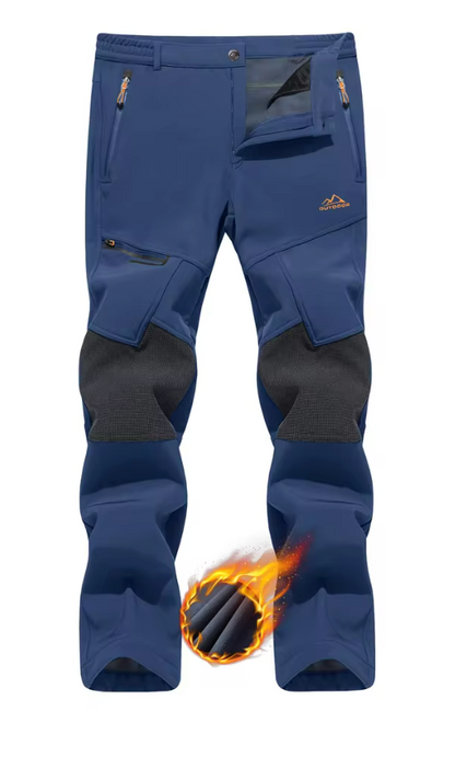 TACVASEN Men's Skiing Snow Pants Fleece Lined Waterproof Winter Insulated Hiking Pant for Outdoor Work Hunting Cargo