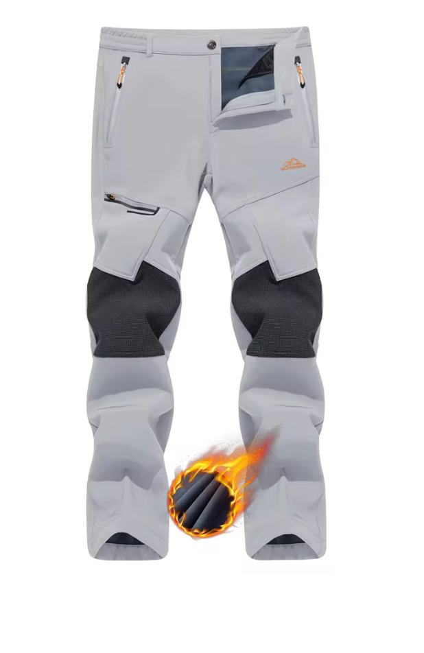 TACVASEN Men's Skiing Snow Pants Fleece Lined Waterproof Winter Insulated Hiking Pant for Outdoor Work Hunting Cargo