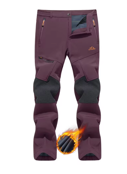 TACVASEN Men's Skiing Snow Pants Fleece Lined Waterproof Winter Insulated Hiking Pant for Outdoor Work Hunting Cargo