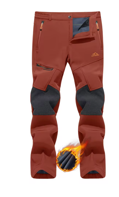 TACVASEN Men's Skiing Snow Pants Fleece Lined Waterproof Winter Insulated Hiking Pant for Outdoor Work Hunting Cargo