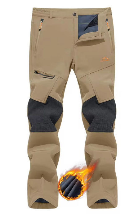 TACVASEN Men's Skiing Snow Pants Fleece Lined Waterproof Winter Insulated Hiking Pant for Outdoor Work Hunting Cargo