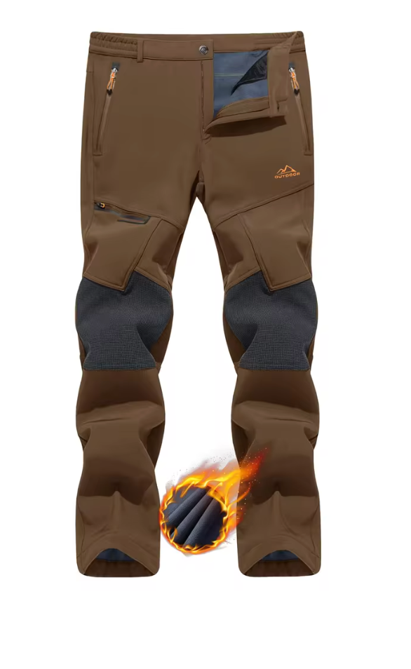 TACVASEN Men's Skiing Snow Pants Fleece Lined Waterproof Winter Insulated Hiking Pant for Outdoor Work Hunting Cargo