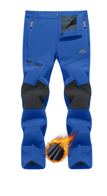 TACVASEN Men's Skiing Snow Pants Fleece Lined Waterproof Winter Insulated Hiking Pant for Outdoor Work Hunting Cargo