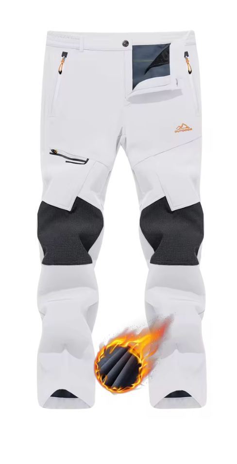 TACVASEN Men's Skiing Snow Pants Fleece Lined Waterproof Winter Insulated Hiking Pant for Outdoor Work Hunting Cargo