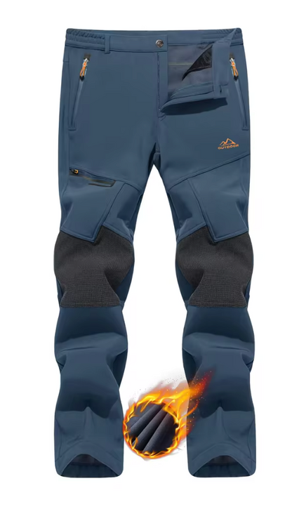 TACVASEN Men's Skiing Snow Pants Fleece Lined Waterproof Winter Insulated Hiking Pant for Outdoor Work Hunting Cargo